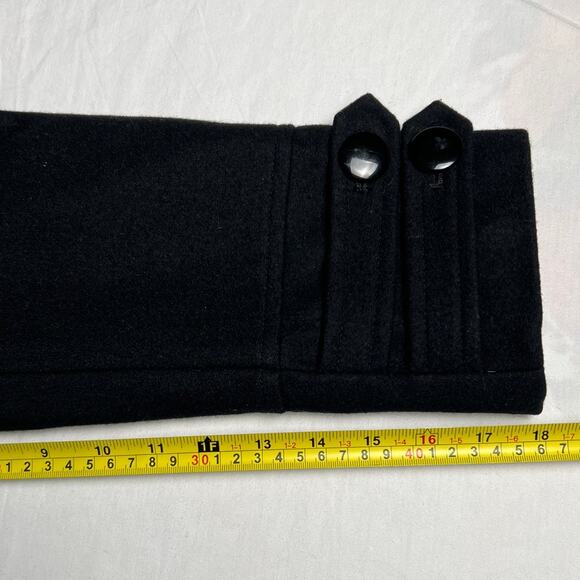Giacca Gallery Company Women's Wool Black Button Down Coat Size Medium - Picture 6 of 7